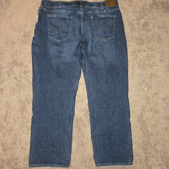 Lee Extreme Motion Jeans Men's 42x30 Denim Blue Regular Fit Straight Leg - Picture 5 of 9
